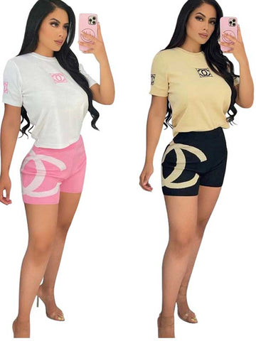 Women Summer T-Shirt Set W465